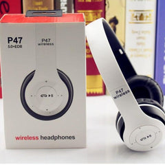 P47 Wireless Bluetooth On-Ear Headphones with Microphone (1 Piece – Random Color